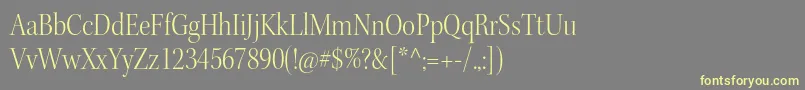 KeplerstdLightscndisp Font – Yellow Fonts on Gray Background