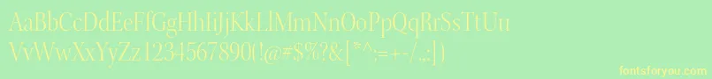 KeplerstdLightscndisp Font – Yellow Fonts on Green Background