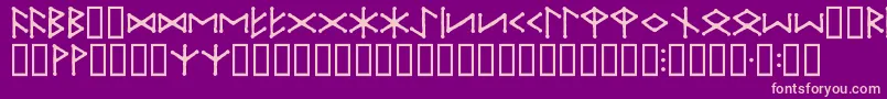 Iefuthrk Font – Pink Fonts on Purple Background