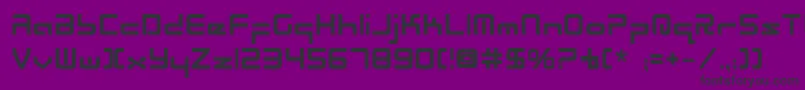 Radio Space Bold Font – Black Fonts on Purple Background