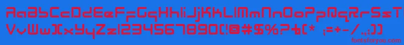 Radio Space Bold Font – Red Fonts on Blue Background