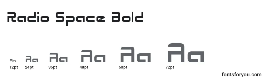 Размеры шрифта Radio Space Bold