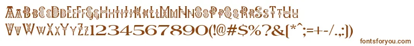 Pees Celtic Plain Font – Brown Fonts on White Background