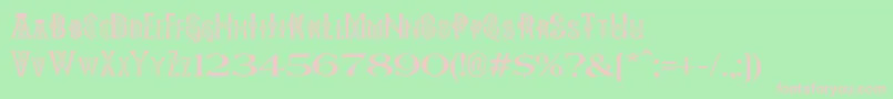 Pees Celtic Plain Font – Pink Fonts on Green Background