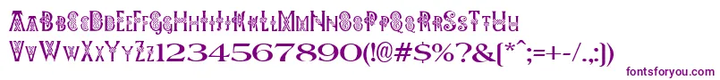 Pees Celtic Plain Font – Purple Fonts on White Background