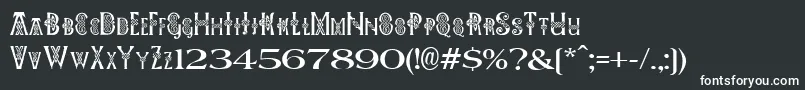 Pees Celtic Plain-fontti – valkoiset fontit