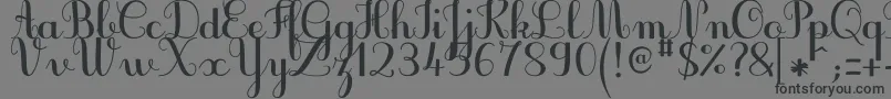 Шрифт JbcursiveV3Bold – чёрные шрифты на сером фоне
