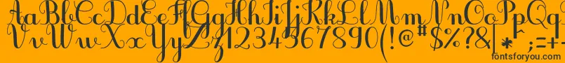 JbcursiveV3Bold Font – Black Fonts on Orange Background