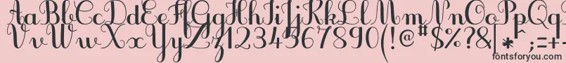 JbcursiveV3Bold-Schriftart – Schwarze Schriften auf rosa Hintergrund