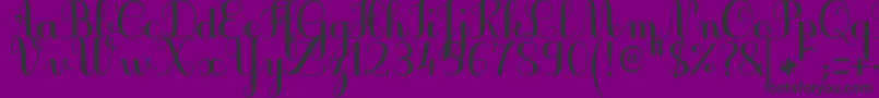 JbcursiveV3Bold Font – Black Fonts on Purple Background