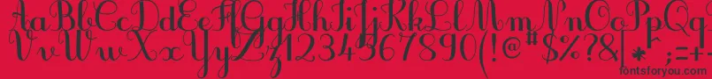 JbcursiveV3Bold Font – Black Fonts on Red Background