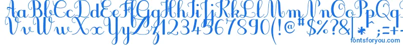 Шрифт JbcursiveV3Bold – синие шрифты на белом фоне