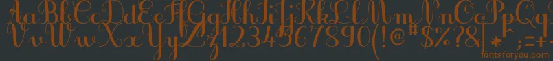Шрифт JbcursiveV3Bold – коричневые шрифты на чёрном фоне