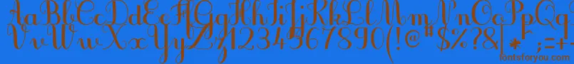 Шрифт JbcursiveV3Bold – коричневые шрифты на синем фоне