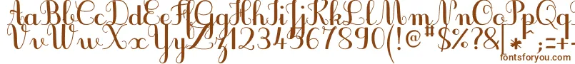 JbcursiveV3Bold Font – Brown Fonts on White Background