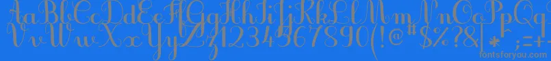 JbcursiveV3Bold-Schriftart – Graue Schriften auf blauem Hintergrund
