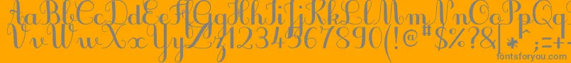 JbcursiveV3Bold-Schriftart – Graue Schriften auf orangefarbenem Hintergrund