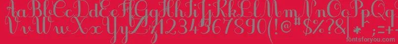 JbcursiveV3Bold Font – Gray Fonts on Red Background