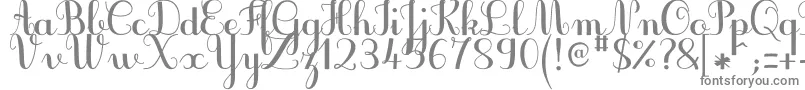 JbcursiveV3Bold Font – Gray Fonts on White Background