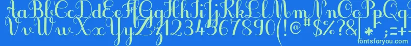Шрифт JbcursiveV3Bold – зелёные шрифты на синем фоне