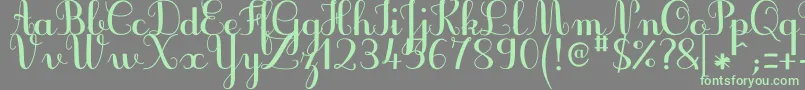 Шрифт JbcursiveV3Bold – зелёные шрифты на сером фоне