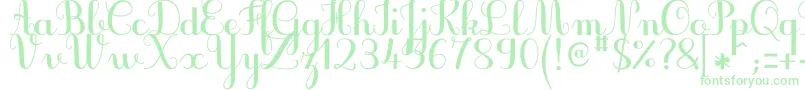 JbcursiveV3Bold Font – Green Fonts on White Background