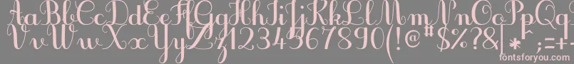 Шрифт JbcursiveV3Bold – розовые шрифты на сером фоне