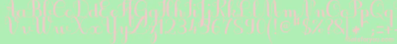 JbcursiveV3Bold Font – Pink Fonts on Green Background