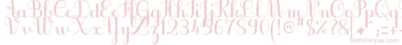 Шрифт JbcursiveV3Bold – розовые шрифты на белом фоне