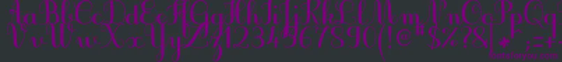 JbcursiveV3Bold-fontti – violetit fontit mustalla taustalla