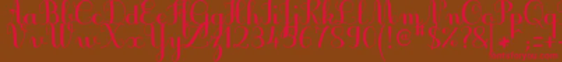 JbcursiveV3Bold Font – Red Fonts on Brown Background