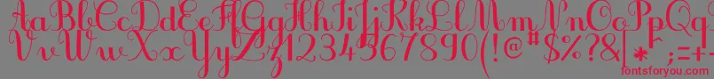 JbcursiveV3Bold Font – Red Fonts on Gray Background