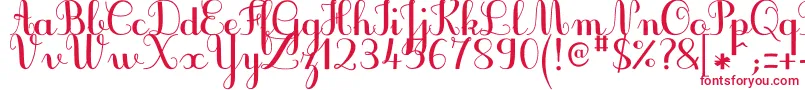 JbcursiveV3Bold Font – Red Fonts on White Background
