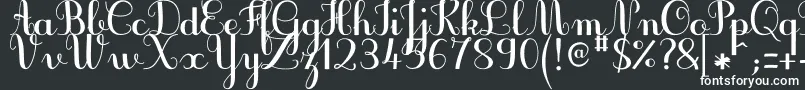 JbcursiveV3Bold Font – White Fonts on Black Background