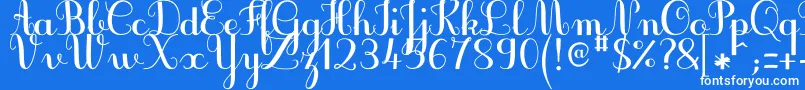 JbcursiveV3Bold Font – White Fonts on Blue Background
