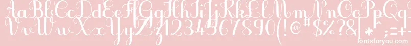 JbcursiveV3Bold Font – White Fonts on Pink Background