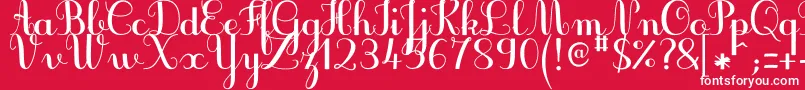 Шрифт JbcursiveV3Bold – белые шрифты на красном фоне