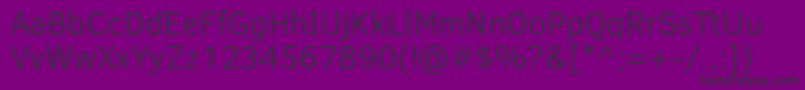 ClearSansLight Font – Black Fonts on Purple Background