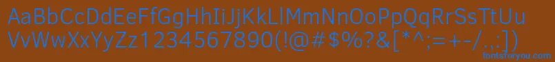 Шрифт ClearSansLight – синие шрифты на коричневом фоне