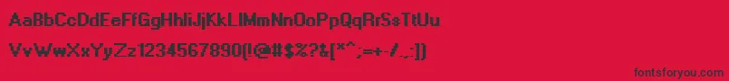 AdobeDia-fontti – mustat fontit punaisella taustalla