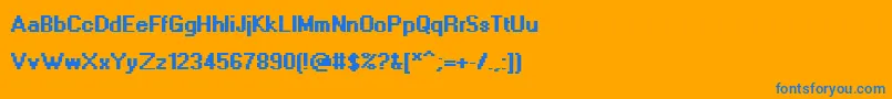 Шрифт AdobeDia – синие шрифты на оранжевом фоне