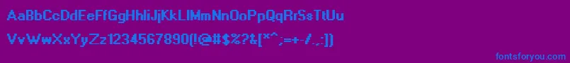 フォントAdobeDia – 紫色の背景に青い文字