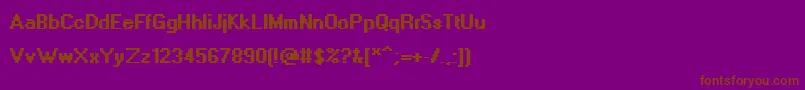 AdobeDia-fontti – ruskeat fontit violetilla taustalla