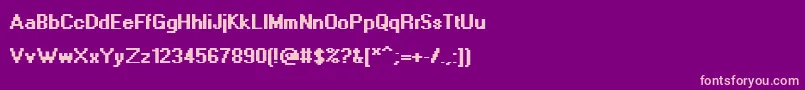 AdobeDia-fontti – vaaleanpunaiset fontit violetilla taustalla