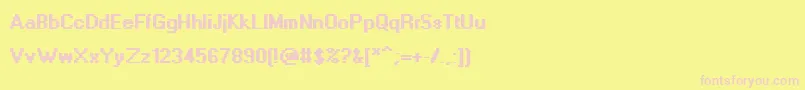 Шрифт AdobeDia – розовые шрифты на жёлтом фоне