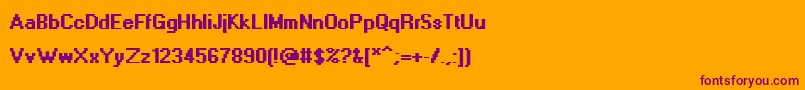 Шрифт AdobeDia – фиолетовые шрифты на оранжевом фоне