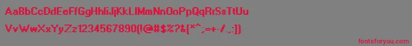 AdobeDia-fontti – punaiset fontit harmaalla taustalla