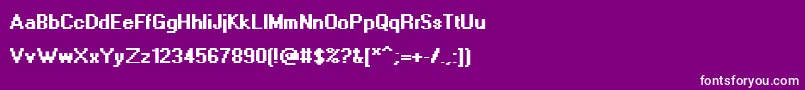 AdobeDia-fontti – valkoiset fontit violetilla taustalla
