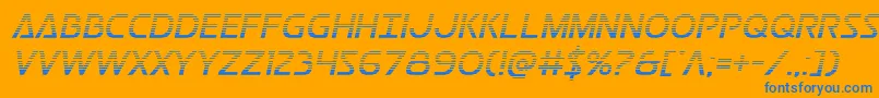 Postmastergrad Font – Blue Fonts on Orange Background