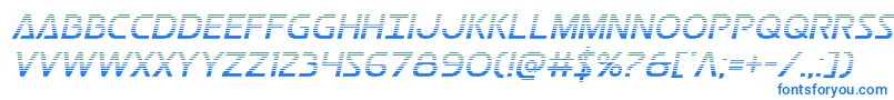 フォントPostmastergrad – 白い背景に青い文字